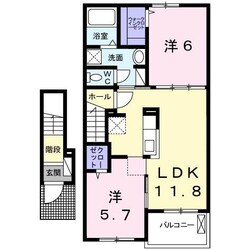 タップ　アルファBの物件間取画像